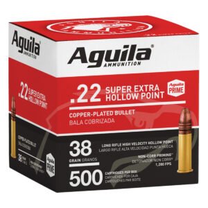 Aguila Ammunition Rimfire 22 LR 38Gr Hollow Point Hi-Velocity Rimfire Ammo – 500 Rounds