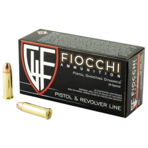 Fiocchi Ammunition Centerfire Pistol 38 Special 158 Grain Full Metal Jacket Handgun Ammo – 50 Rounds