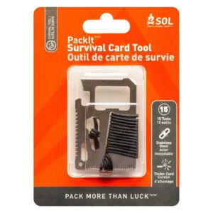 Survive Outdoors Longer 140-0004 SOL Packit Survival Card Tool