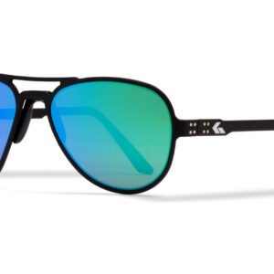 Gatorz Skyhook Black Silver Logo Brown Polarized Green Mirror