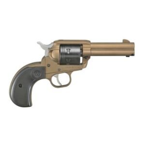 Ruger 2017 Wrangler 22 LR 3.75″ 6 Shot Black Cerakote Cylinder, Synthetic Grip On A Birdshead Pattern Grip Frame Grip