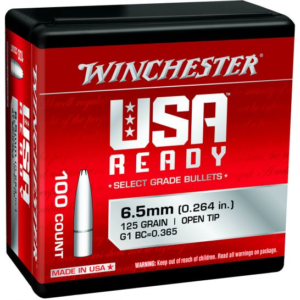 Winchester 125Gr Open Tip 6.5MM Bullets – 1000 Round