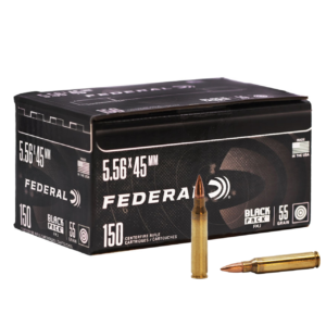 Federal Black Pack 5.56x45MM 55GR FMJ Rifle Ammo – 600 round box