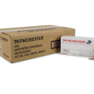 Winchester 300 Blackout 147 Grain FMJ Rifle Ammo – 200 round case