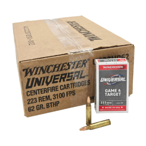Winchester .223 Remington 62gr FMJ Open Tip – 1000 round case