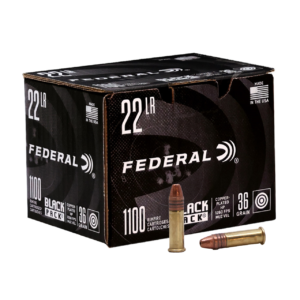 Federal Black Pack 22 Long Rifle 36gr Lead Hollow Point Rimfire Ammo – 1,100 round box