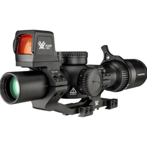 Vortex Venom 1-6-24 SFP 30mm AR-BDC3 LPVO w/ 2″ Cantilever 30mm Mount & Vortex Venom Enclosed Red Dot