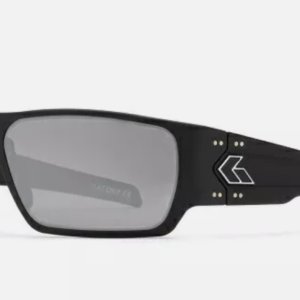 Gatorz Specter Black Silver Logo Polarized Silver Mirror