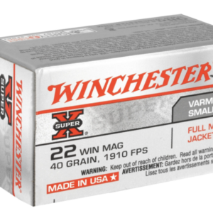Winchester Super-X 22 WMR 40 Grain Full Metal Jacket Rimfire Ammo – 2000 round case