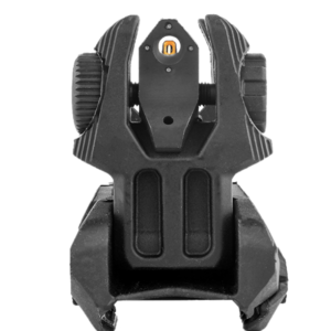 Meprolight MEPRO FRBS – Self-Illuminated Flip Back-Up Rifle Sights, 4 Dot Rear / Orange Hyper Bright Front, Black