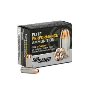 SIG SAUER Elite V-Crown 10mm Auto 200 Grain Jacketed Hollow Point Brass Cased Centerfire Pistol Ammunition – 20 rd