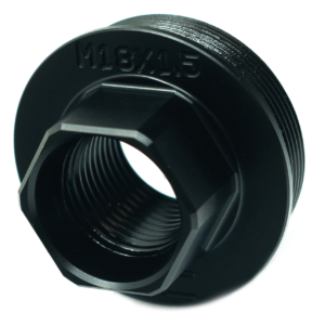 Faxon Stainless Steel Direct Thread to Hub Adapter – M18x1.5
