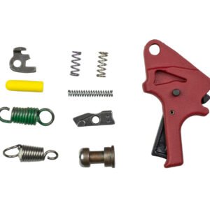 Apex Tactical Specialties Flat-Faced Forward Set Sear & Trigger Kit Polymer Trigger – Red