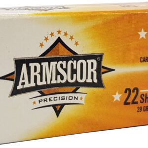 Armscor 50415 Precision 22 Short 29 gr 1080 fps Solid Point Rimfire Ammo – 50 Rounds
