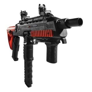 Byrna Technologies TK68401_ORN TCR Basic Kit CO2 7rd/12rd, Black Rec, Orange Adjustable Stock, Flip-Up Sights