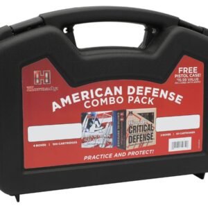 Hornady American Defense 9mm 115gr XTP Ammo & Pistol Case Combo Pack