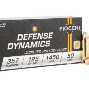 Fiocchi 357D Defense Dynamics 357 Mag 125 gr Jacket Hollow Point Handgun Ammo – 50 Rounds