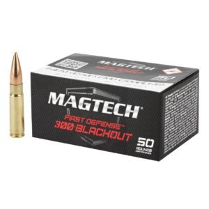 Magtech First Defense 300 Blackout 123 Grain Full Metal Jacket Rifle Ammo – 50 Rounds