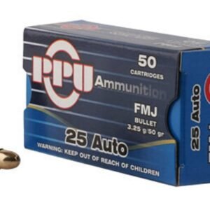 Prvi Partizan Pistol 25ACP 50 Grain Full Metal Jacket Handgun Ammo – 50 Rounds