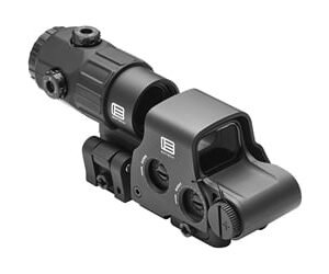 EOTech Holographic Hybrid Sight V, 68MOA Ring with 4 MOA Dots, Side Buttons, Includes EXPS3-4 & G45 Magnifier W/QD Switch-to-side Mount, Black