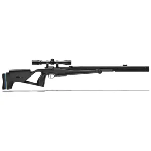 Stoeger XM1 PCP .22 Cal Suppressed Airgun w/Advanced Ergonomics Black Synthetic Stock, 4×32 Scope, Hand Pump 30409