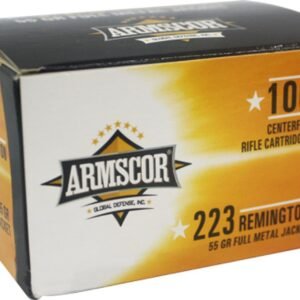 Armscor 50447 Rifle 223 Rem 55 gr Full Metal Jacket (FMJ) Rifle Ammo – 1200 Rounds
