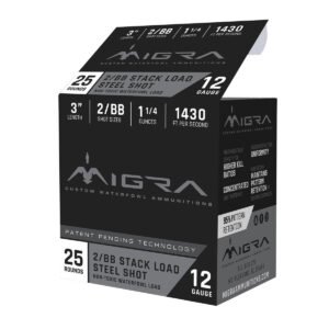 Migra Steel Shot Staxd Load 12 Gauge 1.25 oz 3″ 4/6 Shotgun Ammunition Shotgun Ammo – 250 Rounds