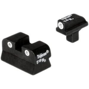 Trijicon Bright & Tough Night Sight – Colt Gov’t 1911 w/0.55 Tang Front & Rear White Outline/Green Tritium