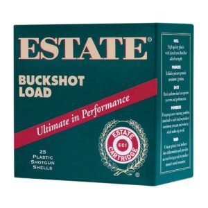 Estate HV12BK25 Hunting Loads Buckshot 12 Gauge 2.75″ 9 Pellets 00 Buck Shot Shotgun Ammo – 25 Rounds
