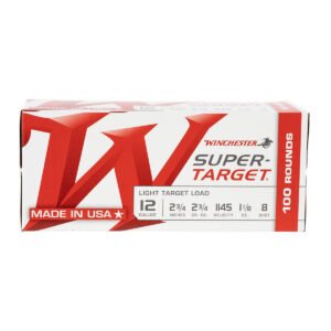 Winchester Ammo TRGT128VP Super-Target Light Target 12 Gauge 2.75″ 1 1/8 oz 8 Shot Shotgun Ammo – 100 Rounds