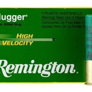 Remington Ammunition 28604 Slugger High Velocity 12 Gauge 3″ 7/8 oz Rifled Slug Shot Shotgun Ammo – 5 Rounds