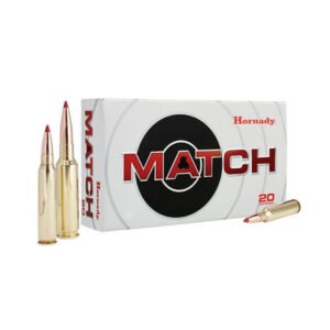 Hornady 80966 Match ELD Match 308 Winchester Ammo 168gr – Brass Casing Rifle Ammo – 20 Rounds