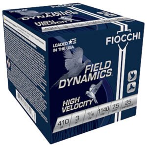 Fiocchi 410HV6 Field Dynamics High Velocity 410 Gauge 3″ 11/16 oz 6 Shot Shotgun Ammo – 25 Rounds