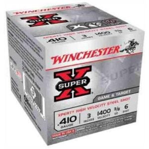 Winchester Super X Xpert High Velocity 410 Gauge Ammo 3″ 3/8 oz #6 Shot 250rd