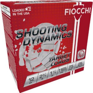 Fiocchi 12SD18L75 Shooting Dynamics Target 12 Gauge 2.75″ 1 1/8 oz 1165 fps 7.5 Shot Shotgun Ammo – 250 round case
