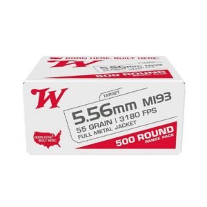 Winchester SGM193500 5.56x45mm NATO M193 Ammo 55 Grain FMJ 500 Rounds