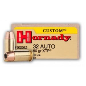 Hornady Custom 32 ACP Auto Ammo 60 Grain XTP Jacketed Hollow Point 25 Rd