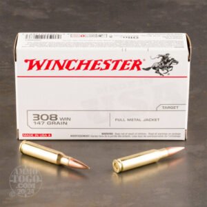 Winchester USA .308 147gr FMJ Rifle Ammo – 200 round case
