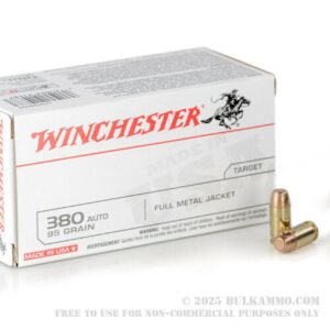 Winchester USA380JHP 380 95Gr JHP Ammo, 500rd