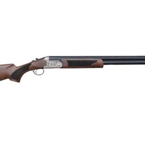 Pointer Acrius 20 GA 28″ O/U 3″ Chamber 2rd Capacity Nickel Engraved Metal Finish & Turkish Walnut Stock Right Hand Includes 5 Chokes