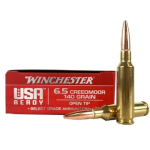 Winchester USA 6.5 Creedmoor RED65140 140 Grain Open Tip Rifle Ammo – 200 round case