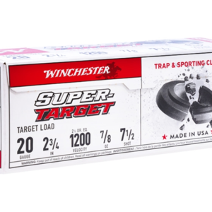 Winchester Ammo TRGT207VP Super-Target Light Target 20 Gauge 2.75″ 1 1/8 oz 7.5 Shot Shotgun Ammo – 200 round case
