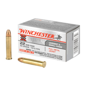Winchester Super-X X22M 22 WMR 40 Grain Full Metal Jacket Rimfire Ammo – 50 rounds