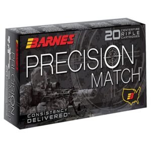 Barnes Precision Match Ammunition 6.5 Creedmoor 140 Grain Open Tip Match Rifle Ammo – 20 Rounds