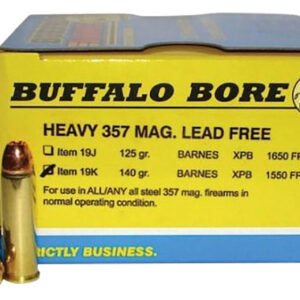 Buffalo Bore Ammunition 19K20 Buffalo-Barnes Strictly Business 357Mag 140gr Barnes VOR-TX XPB Lead Free 20 Per Box