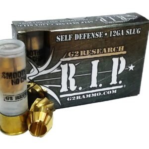 G2 Research, RIP, 12 Gauge, 2.75″, Lead Free, 122 Grain, Brass Slug, 5 Round Box, California Certified Nonlead Ammunition