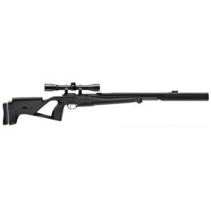 Stoeger 30408 XM1 PCP .177 Cal Suppressed Airgun w/Advanced Ergonomics Black Synthetic Stock, 4×32 Scope, Hand Pump