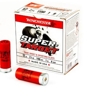 Winchester Ammunition, SUPER-TARGET, 12 Gauge 2.75″, 1 oz, #8, Shot Shell, 25 Round Box